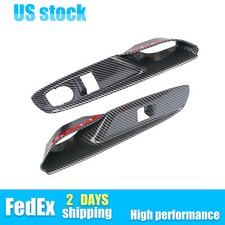 Window Lift Switch Panel Cover Carbon Fiber Style For 2020-23 Chevy Corvette C8