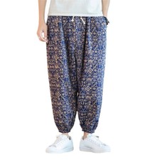 Herren Haremshose Pumphose Pluderhose Lose Hippie Yoga Hosen Sport Freizeithose