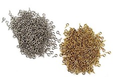 800 Pcs 4x8mm Small Screw Eye Pins Hooks for Jewelry Making DIY Crafts Arts