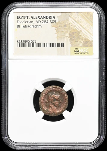 EGYPT, Alexandria. Diocletian. AD 284-305. Potin Tetradrachm, NGC Certified