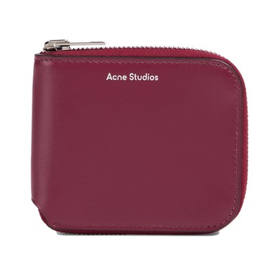 ACNE STUDIOS LOGO ZIP AROUND WALLET GELDBÖRSEN MADE IN ITALY 55243215