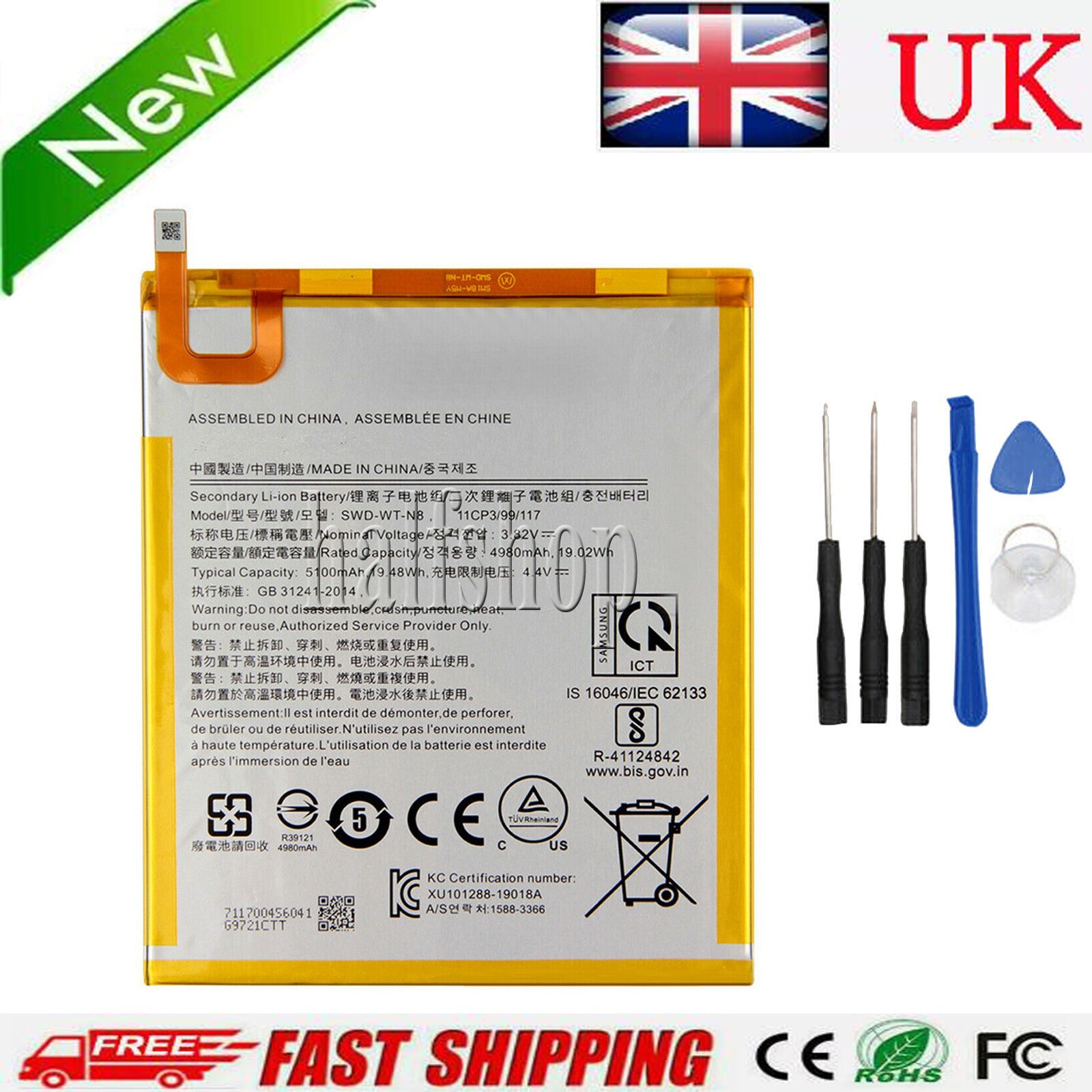 Li-ion Battery for Samsung Galaxy Tab A 8.0 (2019) SM-T290N Tablet,SWD-WT-N8