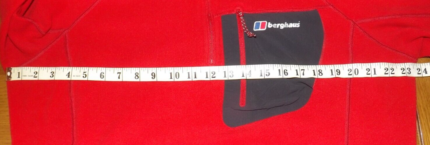 Berghaus Fleece Mens Large Red 1/2 Zip Jumper Walking Outdoor Hiking eBay
