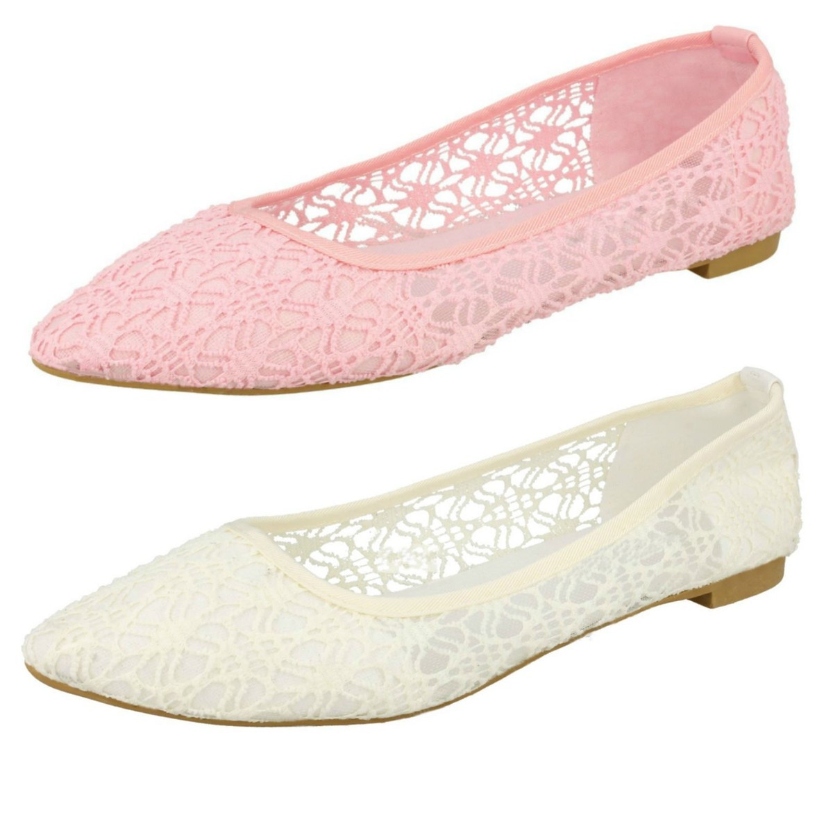 Ladies Spot On Flat Ballerina 'Shoes' UK