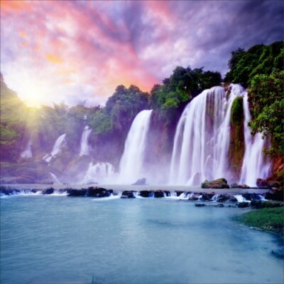Stickers Pour Boîtes Aux Lettres Paysage Rivière 30x30cm - ADS Déco Adhésive