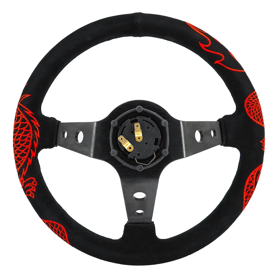 Volante de gamuza TRACK READY 350 mm para 01-06 BMW 323i 318i 328i 330i M3 Z4 Foto 3 de 4