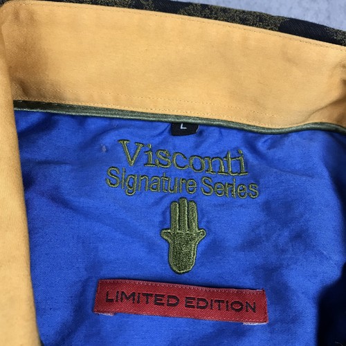 Visconti Shirt Mens Large Rainbow Gradient Flip Cuff Limited Signature Series - Picture 5 of 9
