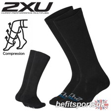 2XU COMPRESSION RUNNING SOCKS 24/7 RECOVERY COTTON LONG CALF MENS WOMENS LADIES