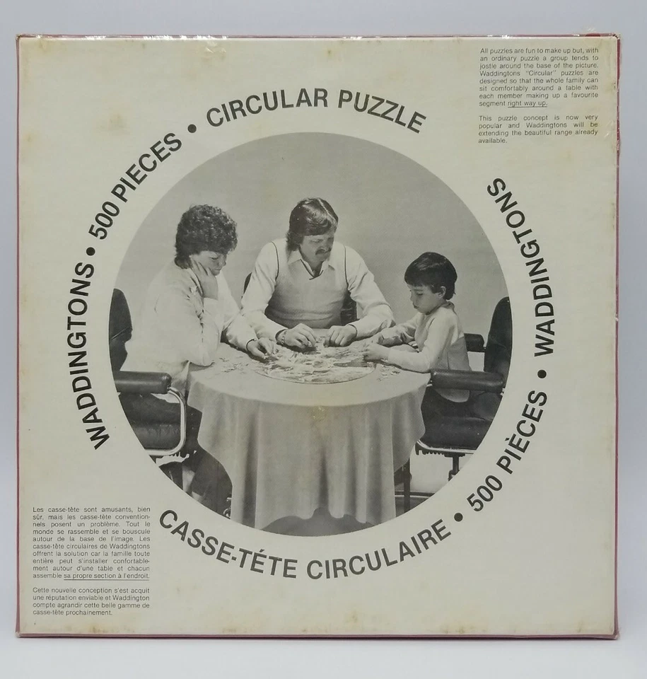 1981 Waddingtons «Спортивные собаки» 500 шт. круглый пазл совершенно новый запечатанный - Изображение 4 из 4