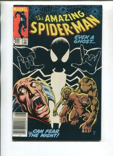 AMAZING SPIDER-MAN #255 VF NEWSSTAND "MARK JEWELER" INSERT V1 1984 1ST BLACK FOX