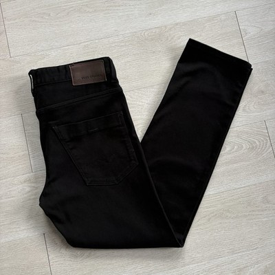 Hugo Boss Orange 63 Jeans Herren Größe W32 L30 Schwarz Denim Slim Fit Zip Fly