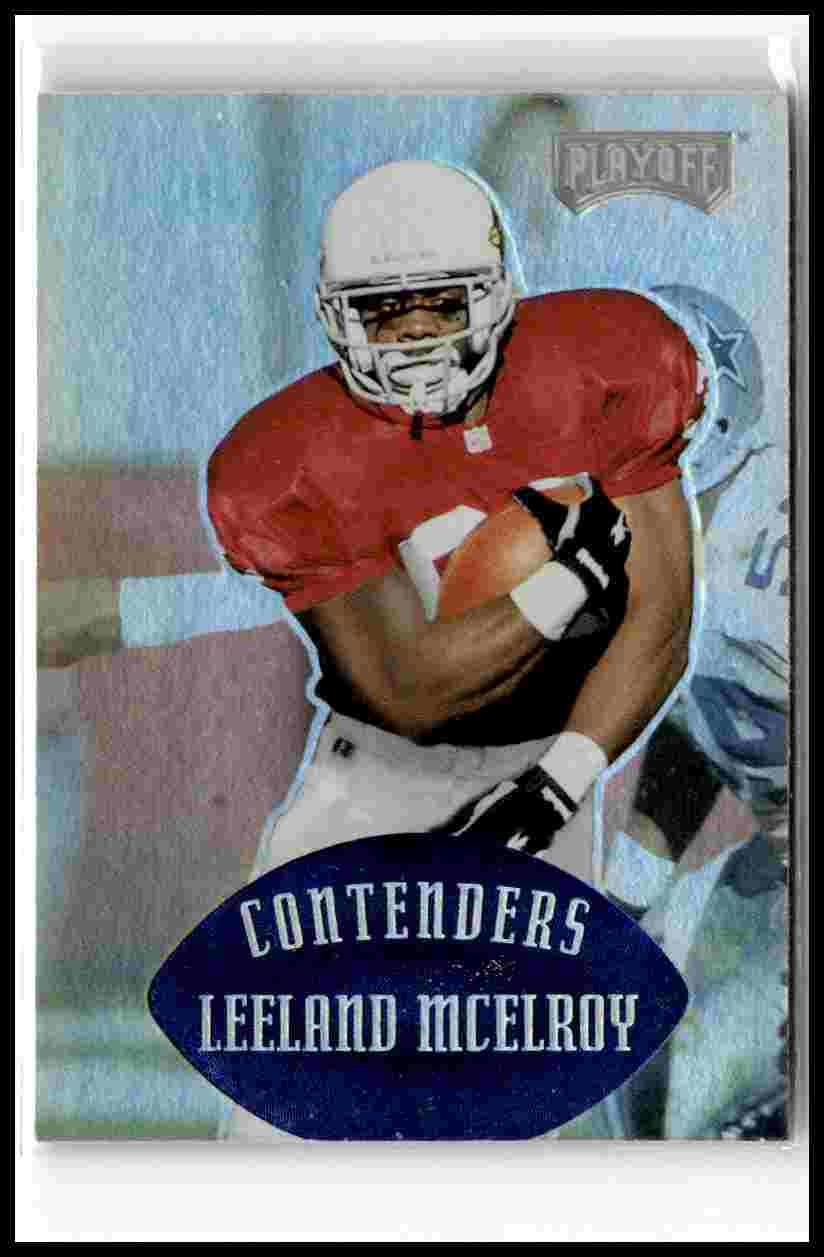 1997 Playoff Contenders #2 Leeland McElroy Blue