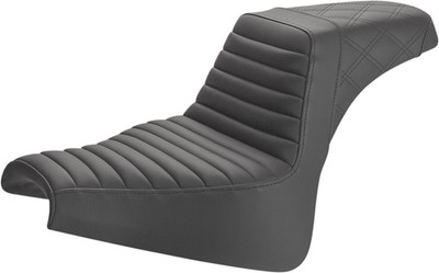 SADDLEMEN - 818-28-176 - Step-Up Seat - Front Tuck-n-Roll/Rear Lattice Stitch - 