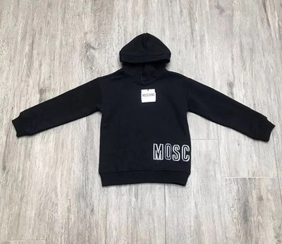Moschino Hoodie Kinder Alter 14 Jahre Schwarz UVP 165£