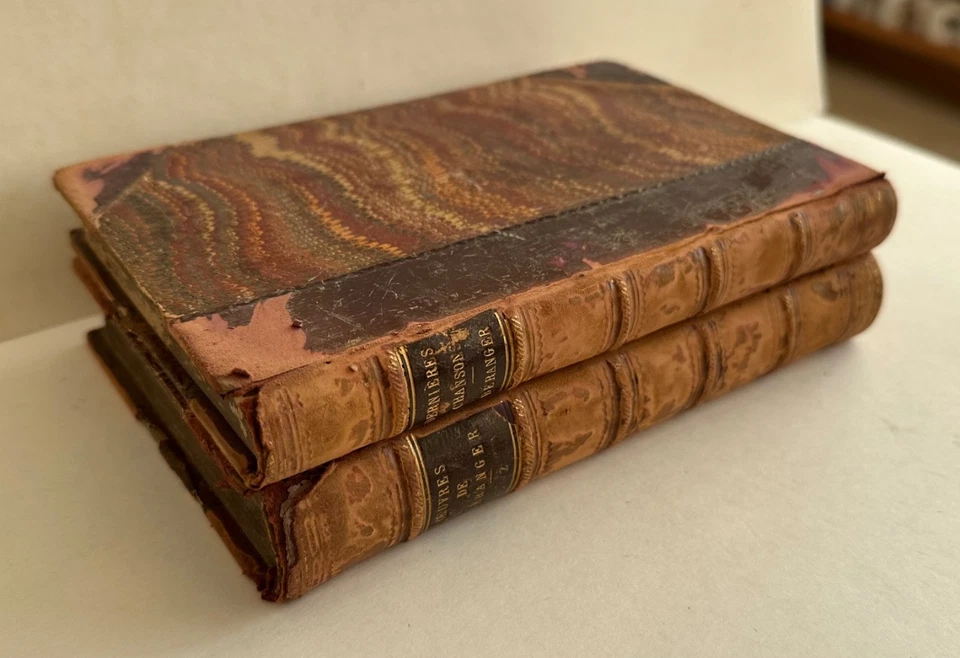 2 books by PJ De Beranger (mid 1800s) from the library of Robert Louis Stevenson - image 3 of 4