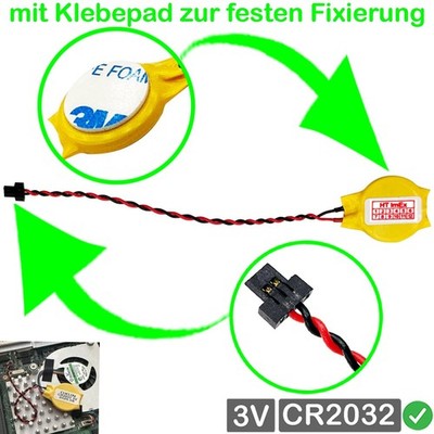 BIOS CMOS Battery CR2032 220mAh 2-Pin Connector flat for Minisforum GK41 Mini-PC