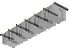 Overhead Garage Storage Rack, Heavy Duty Ceiling Storage Rack, 26 Inch Adjustabl