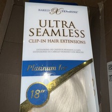 Ultra seamless clip in hair extensions, platinum Ice 18"
