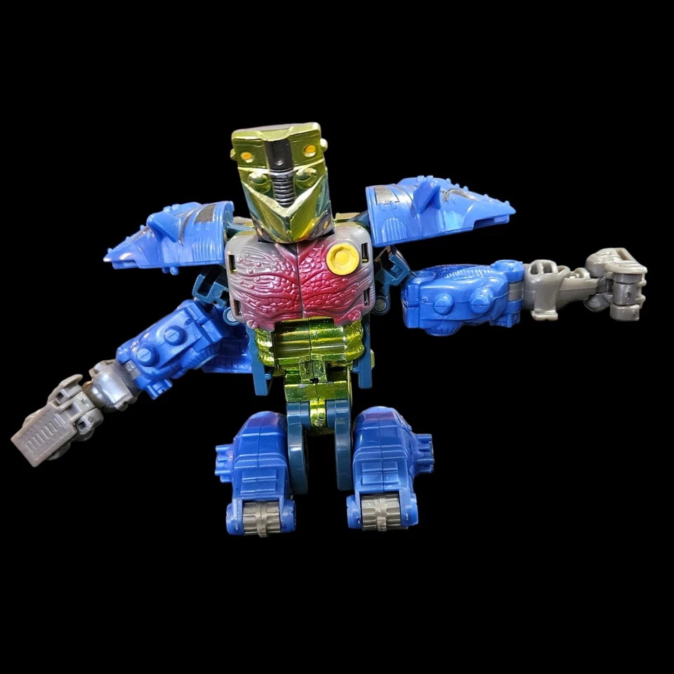 Transformers Beast Wars Cybershark Transmetal Hasbro 1998 Blue Silver Figure - Image 2 of 4