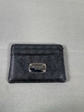 Michael Kors Black Leather Jet Set Card Case