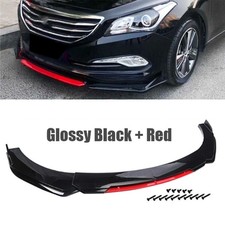 Front Bumper Lip Spoiler Splitter Gloss Black Red Body Kit For Hyundai Sonata