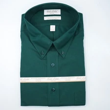Roundtree & Yorke Gold Label Dress Shirt 18"-33" FULL FIT Green Non-Iron NWT