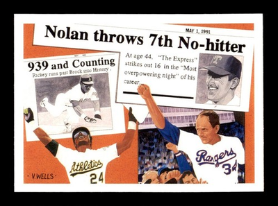 #ad #ad 1991 Upper Deck #SP2 Nolan Ryan Rickey Henderson SP $1.99