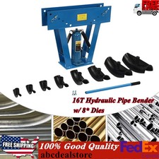 16 Ton Hydraulic Pipe Tube Bender Bending Machine Portable W/ 8 Dies 1/2" to 3"