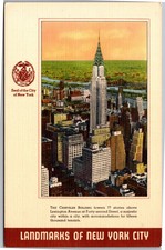Postcard NY Landmarks of New York City Chrysler Building