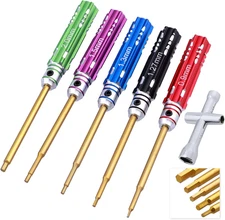 Small RC Hex Driver Set - 5Pcs Hex Allen Screwdriver Kit 0.9Mm 1.27Mm 1.3Mm 1.5M