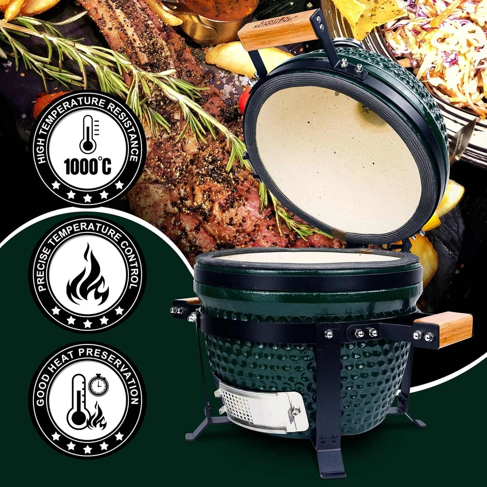 Ceramic Charcoal BBQ Kamado Griller - Portable Tabletop The Cadet Series Smoker - Image 3 of 4