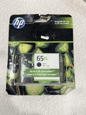 Genuine HP 65XL Black Extra Yield Ink Cartridge OEM New NIB Sealed Exp 2023