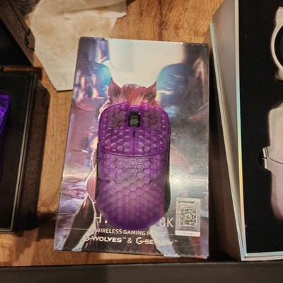 G-Wolves HTX Mini Wireless Gaming Mouse 8K Purple, Small Fingertip