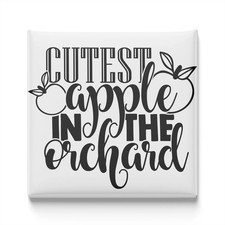 Cutest Apple In The Orchard Fridge Magnet 2x2 Made in USA