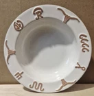 Frankoma Oklahoma USA King Ranch White 7.75" Soup Bowl Texas Longhorn Pottery.