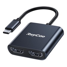 USB-C to Dual HDMI Adapter 4K 60Hz, Type-C to HDMI Converter for Dual Monitor...