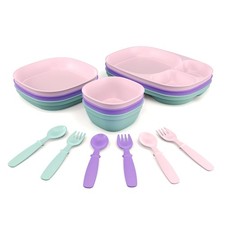 Dinnerware Set, 15pc Plates Bowls  Trays - Made in USA, Microwave and Dishwa...