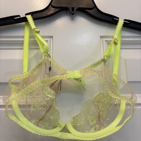 Agent Provocateur Jayce Bra In Neon Lemon BNWT 32C Festival Lingerie
