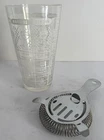 Vintage FEDERAL Mid Century Glass Cocktail Drink Mixer With Recipes