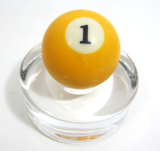 Vintage 2 1/4" Billiard Ball 1 Yellow Solid Pool Ball Replacement Lost Single