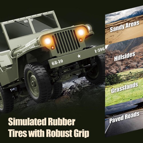 1/10 C8815 4WD RC Off Road Vehicle RTR Rock Crawler Car Military Truck Climbing - Picture 11 of 12