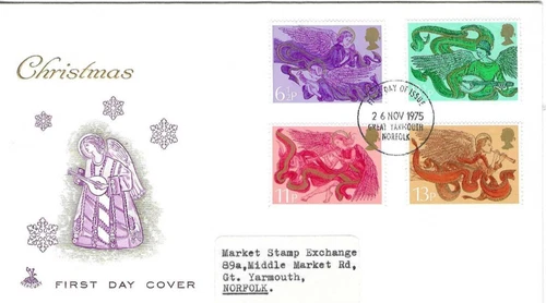 Misc GB Comm/FDC - Christmas -  1975 (Misc197)