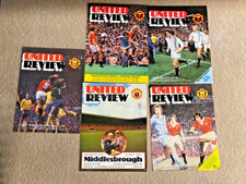 X5 Manchester Utd Football programmes from the 1979/ 1980 season