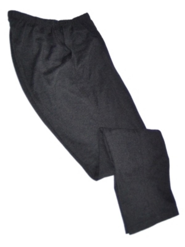 LANDS END Dark Charcoal Gray Sport Cotton Knit Pants Womens 1X/P INSEAM 26" *GC*