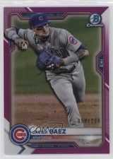 2021 Bowman Chrome Fuchsia Refractor /299 Javier Baez #53 09dw