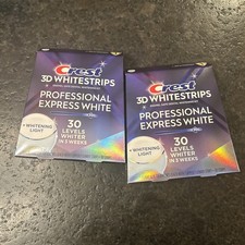 3D Crest White strips Professional Express White 30 Levels Whiter With Light