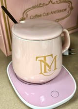 Mug céramique chauffant rose doré TM style moderne pour boisson chaude