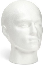 Mannequin Head for Masks, Hats, Wigs - White, 9.25 x 7 x 11 in - Foam Head Wig S