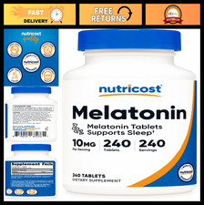Melatonin 10mg Sleep Aid - 240 Tablets, Gluten-Free, Non-GMO, Relaxation Support