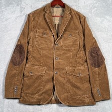 Ralph Lauren Blazer Mens S/M Brown Corduroy Suede Elbow Sport Coat Jacket Slim